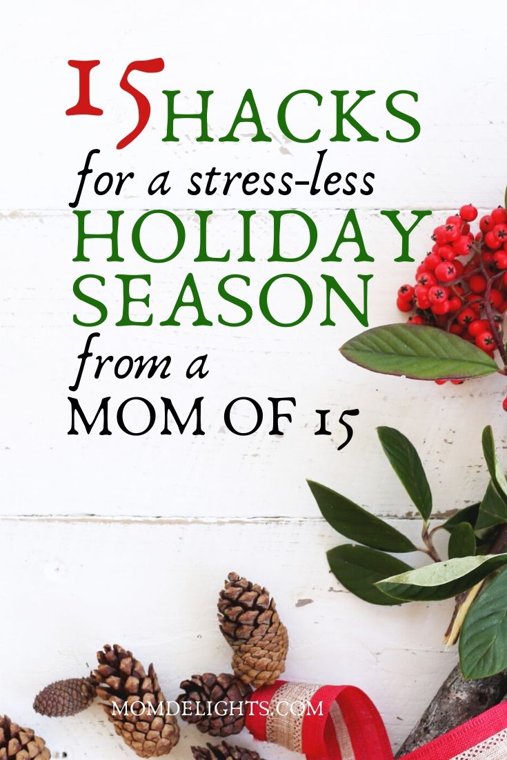 15 Hacks For A Less Stressful Holiday Season • Mom Delights